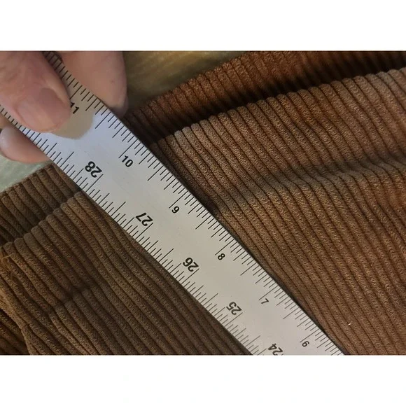 Ashley Sherpa Lined Corduroy Jacket Womens Small Brown Utility Button Front Coat - Picture 4 of 6